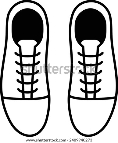 Sneakers icon from top angle