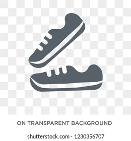 Sneakers icon. Trendy flat vector Sneakers icon on transparent background from Gym and fitness collection. 