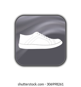 sneakers icon - vector button