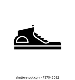 sneakers icon, vector illustration, black sign on isolated background