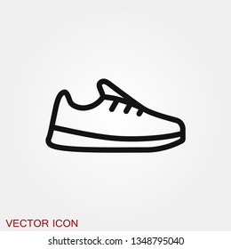 Sneakers icon vector sign symbol for design