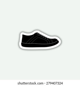 sneakers icon - vector sticker