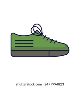 sneakers icon with white background vector stock illustration