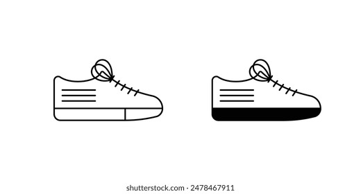 sneakers icon with white background vector stock illustration