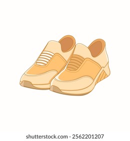 Sneakers illustration, casual shoes vector