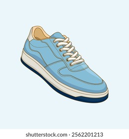 Sneakers illustration, casual shoes vector