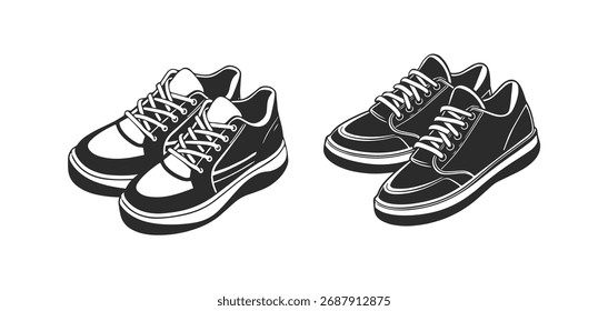 Zapatillas de deporte aisladas sobre fondo blanco