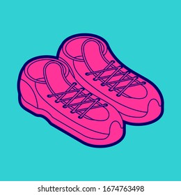 Sneakers isolated. Shoes vector illustration. fashion footwear 