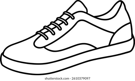 sneakers laces line art vector design
