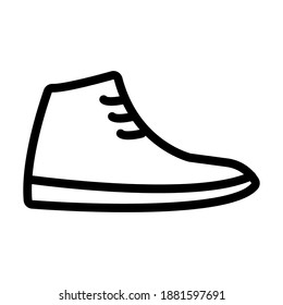 sneakers line icon design illustration. eps 10. for your mobile, website application. or for your design element