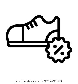 sneakers line icon illustration vector graphic