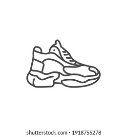 Sneakers сolor line icon. Pictogram for web page, mobile app, promo. UI UX GUI design element. Editable stroke.