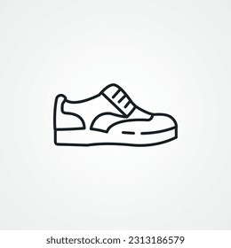 sneakers line icon. Running shoes outline icon.