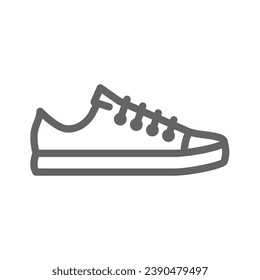 Sneakers line vector icon. Trainers, sport shoes outline.