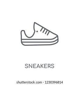Sneakers linear icon. Modern outline Sneakers logo concept on white background from Gym and Fitness collection. Suitable for use on web apps, mobile apps and print media.