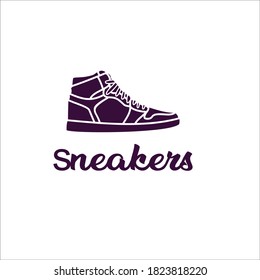 Sneakers Logo Icon Vector Silhouette Stock Vector (Royalty Free ...