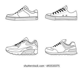 Sneakers minimal vector