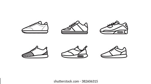 Sneakers minimal vector icon
