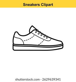 esboço de tênis clipart mínimo Projeto vetorial