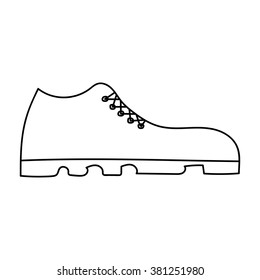 sneakers outline drawing vector