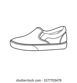 sneakers outline icon design vector isolated white background