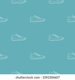Sneakers pattern vector seamless repeating for any web design