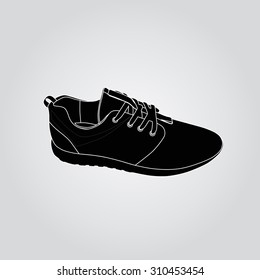 Sneakers. Running Shoe Icon. Vector illustration