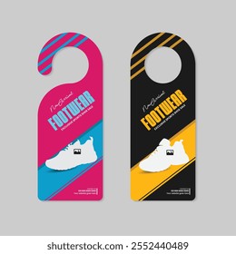 Sneakers sale  door hanger template with two concept variations design