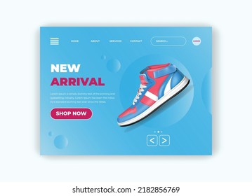 Sneakers Sale Template Landing Page Template Landing Page. Shoes Fashion Landing Page