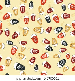 sneakers seamless pattern