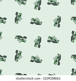 Patrón sin fisuras de las zapatillas. Antecedentes de la ropa . Textura repetida en forma de doodle para tela, papel envolvente, papel pintado, tejido. Ilustración vectorial.