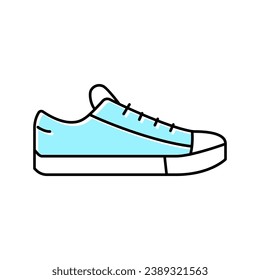 sneakers shoe color icon vector. sneakers shoe sign. isolated symbol illustration