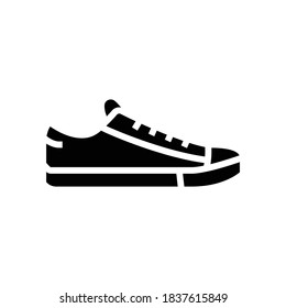 sneakers shoe glyph icon vector. sneakers shoe sign. isolated contour symbol black illustration