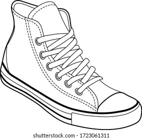 sneakers shoes art vector isolated white 