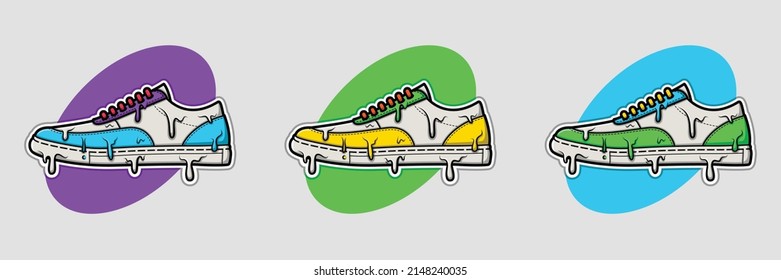 Turnschuhe-Illustration mit verschiedenen Farben