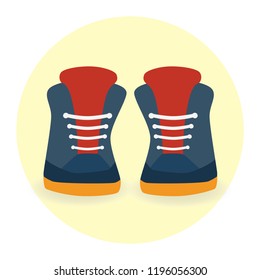 Sneakers shoes. Sneakers isolated. Flat vector illustration