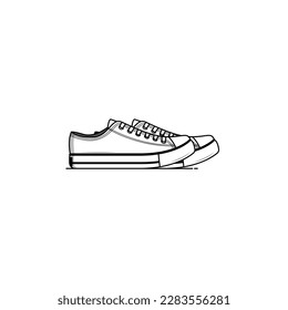 Sneakers shoes isolated vector graphics