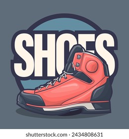 Zapatos de zapatillas de deporte vector de arte con estilo de ilustración plana