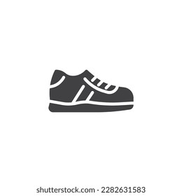 Sneakers shoes vector icon. filled flat sign for mobile concept and web design. Sport shoe glyph icon. Symbol, logo illustration. Vector graphics