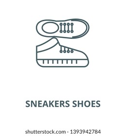 Sneakers shoes vector line icon, linear concept, outline sign, symbol