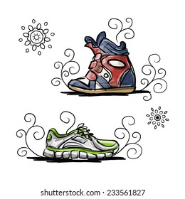 Sneakers sketch for your design