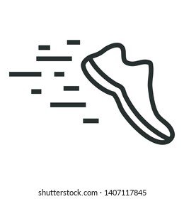 sneakers speed - minimal line web icon. simple vector illustration. concept for infographic, website or app.