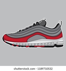 sneakers sport shoes designs, vector EPS 10