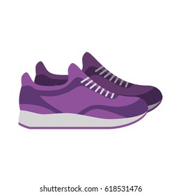 Sneakers, sport shoes isolated on white background. footwear for sport and casual look vector illustration.
