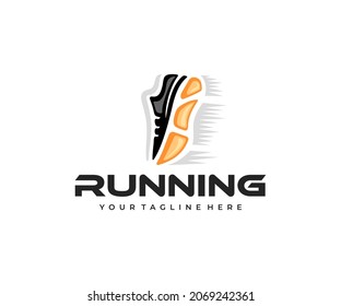 Sneakers, sports shoes, shoes, logo design. Fashion shoes, running shoes for running, vector design and illustration