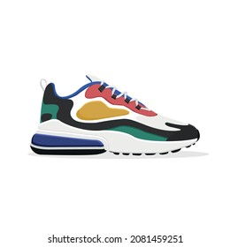 Sneakers. Sports shoes. Running shoes. Vector illustration