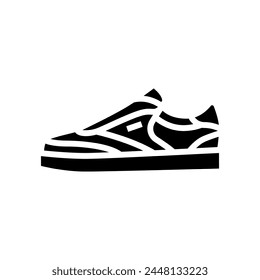 sneakers streetwear cloth fashion glyph icon vector. sneakers streetwear cloth fashion sign. isolated symbol illustration