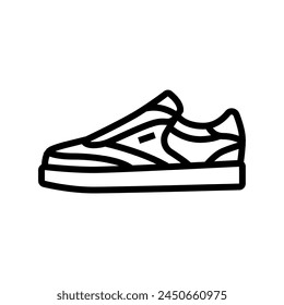 sneakers streetwear cloth fashion line icon vector. sneakers streetwear cloth fashion sign. isolated contour symbol black illustration