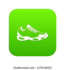 Sneakers for tennis icon digital green for any design isolated on white vector illustration