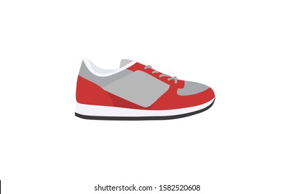 sneakers trainers shoes. man woman unisex sport footwear. Vector Illustration isolated on white background